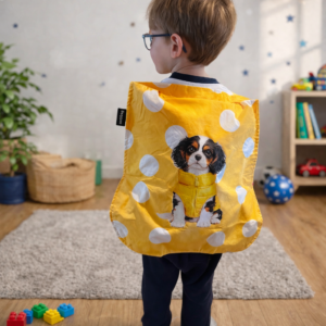 Notabag - Amarelo bolinhas com cão
